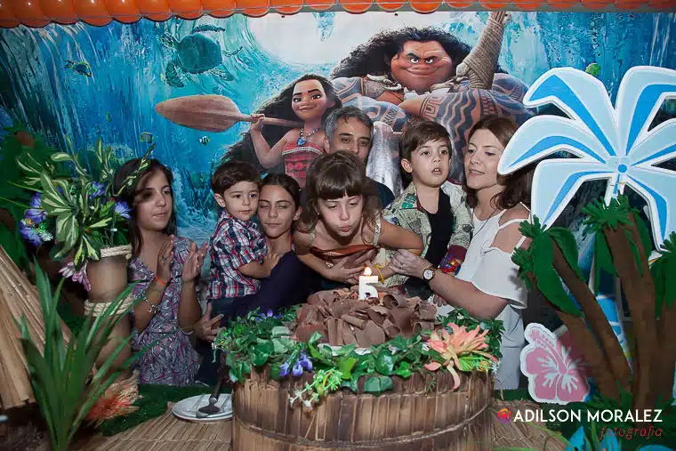 Foto de evento infantil. Todos cantando Parabéns